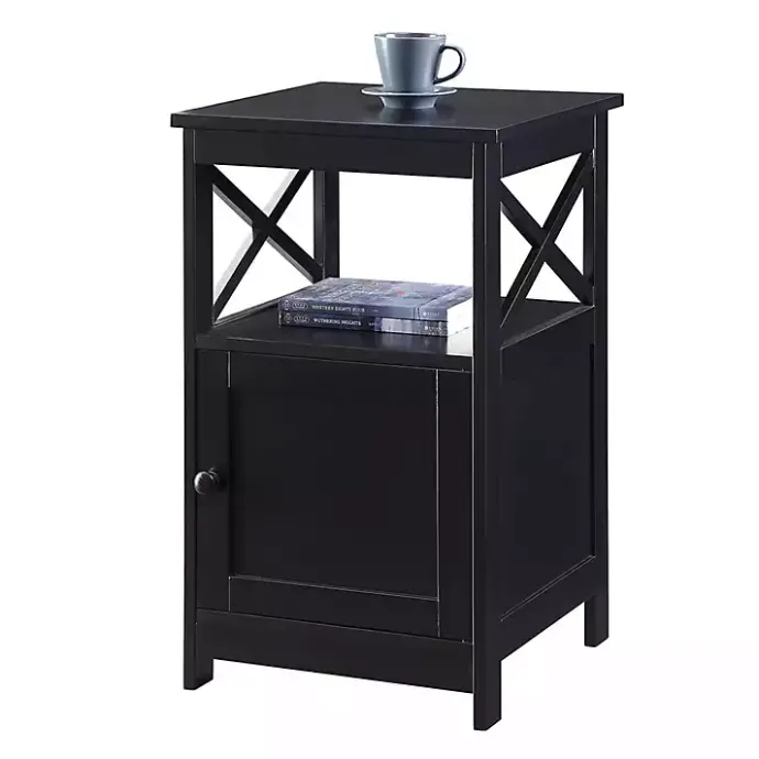 Clearance Kirklands Home Wood X Sides Storage Accent Table Black