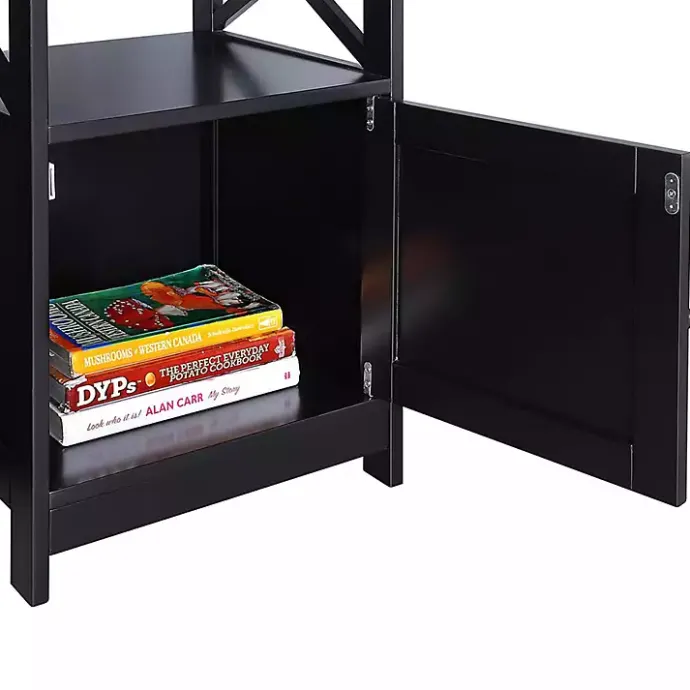 Clearance Kirklands Home Wood X Sides Storage Accent Table Black