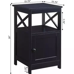 Clearance Kirklands Home Wood X Sides Storage Accent Table Black