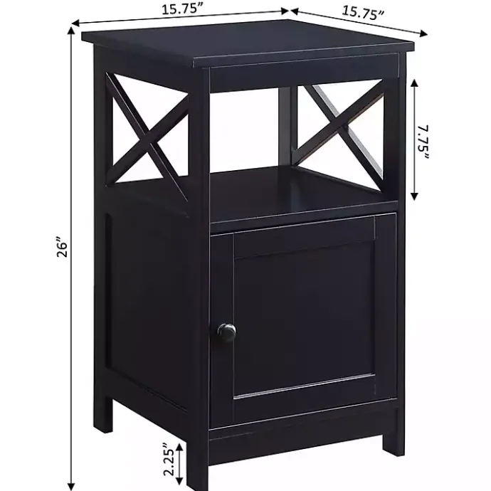 Clearance Kirklands Home Wood X Sides Storage Accent Table Black