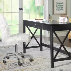 Sale Kirklands Home Wood X-Sides Desk Black