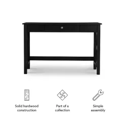 Sale Kirklands Home Wood X-Sides Desk Black