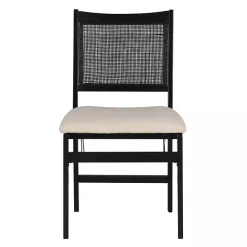 Discount Kirklands Home Black Woven Cane Foldable Dining Chair
