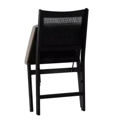 Discount Kirklands Home Black Woven Cane Foldable Dining Chair