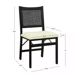 Discount Kirklands Home Black Woven Cane Foldable Dining Chair