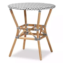 Online Kirklands Home Black Woven Rattan French Bistro Dining Table