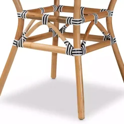 Online Kirklands Home Black Woven Rattan French Bistro Dining Table