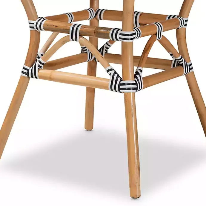 Online Kirklands Home Black Woven Rattan French Bistro Dining Table