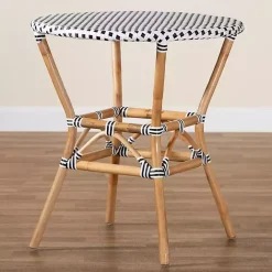 Online Kirklands Home Black Woven Rattan French Bistro Dining Table