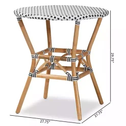 Online Kirklands Home Black Woven Rattan French Bistro Dining Table