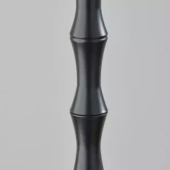 Discount Kirklands Home Woven Rattan Shade Bailey Floor Lamp Black