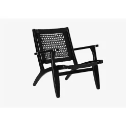 New Kirklands Home Woven Rope Accent Chair Black