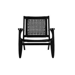 New Kirklands Home Woven Rope Accent Chair Black