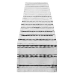 Sale Kirklands Home Zig Zag Dobby Stripe Table Runner, 72 in. Black