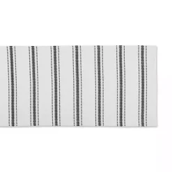 Sale Kirklands Home Zig Zag Dobby Stripe Table Runner, 72 in. Black