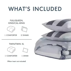 Online Kirklands Home Blake Blue Stripe 3-pc. King Comforter Set