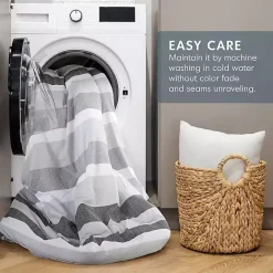 Kirklands Home Blake Gray Stripe 3-pc. Full/Queen Comforter Set