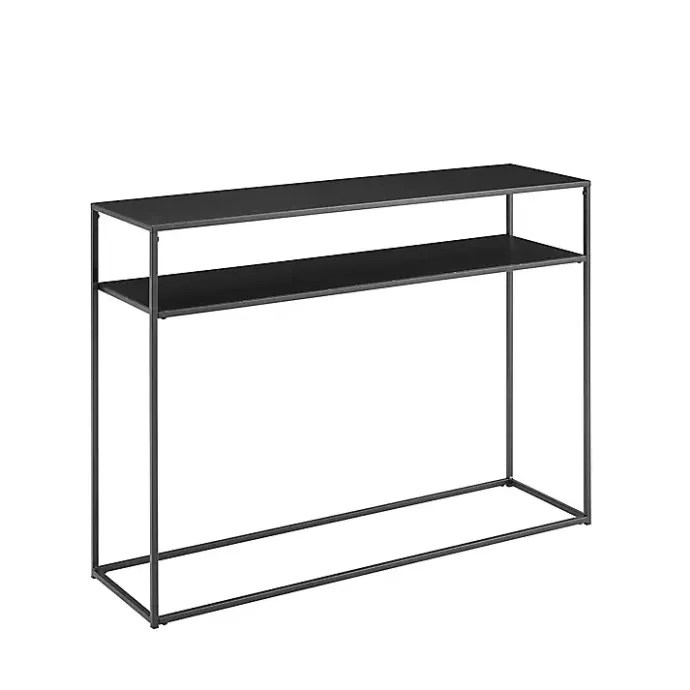Best Kirklands Home Blake Simple Metal Console Table Black