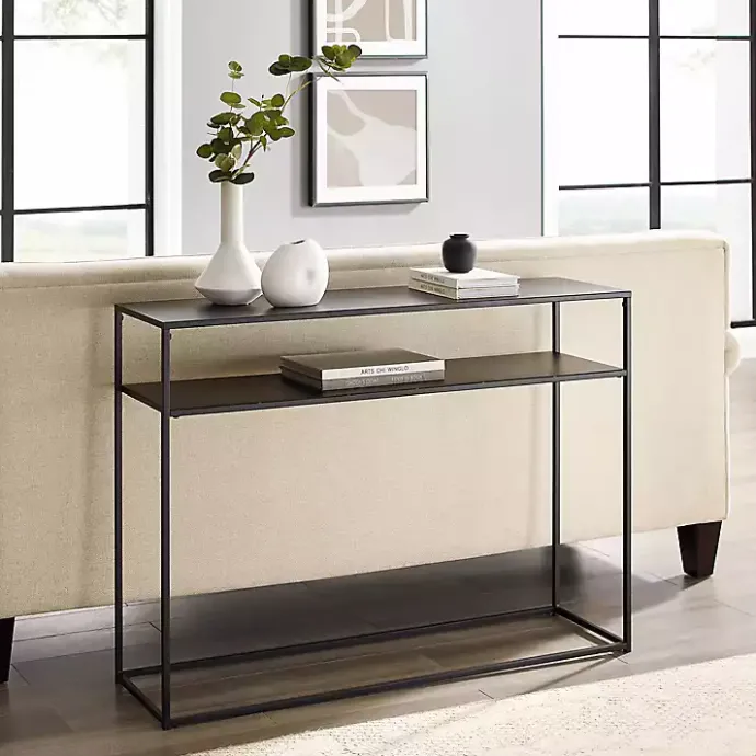 Best Kirklands Home Blake Simple Metal Console Table Black