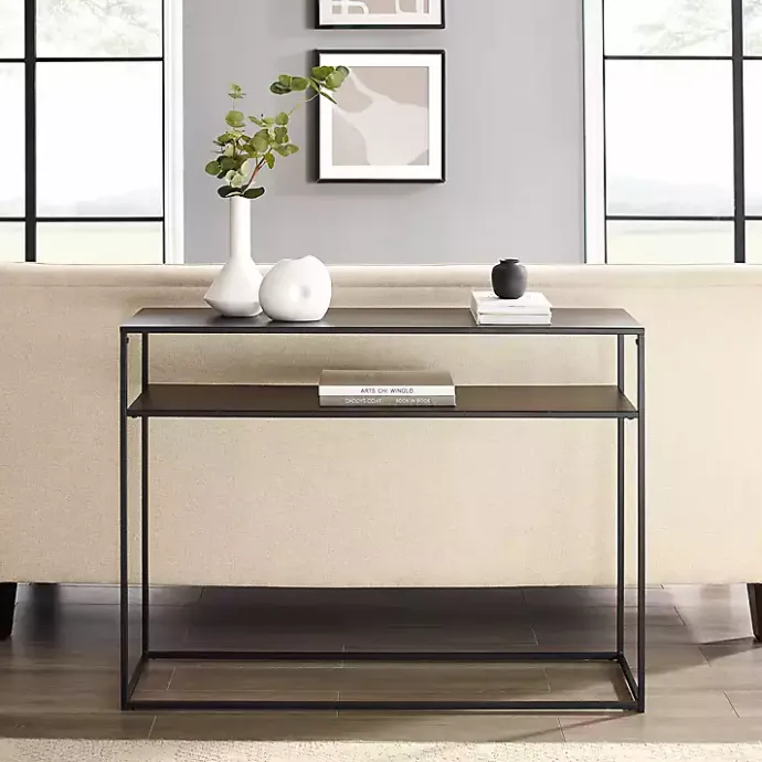 Best Kirklands Home Blake Simple Metal Console Table Black