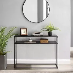 Best Kirklands Home Blake Simple Metal Console Table Black