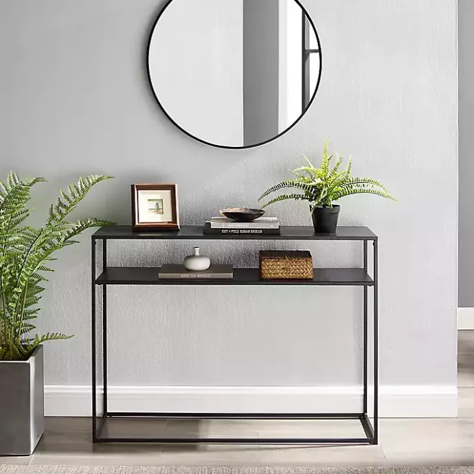 Best Kirklands Home Blake Simple Metal Console Table Black