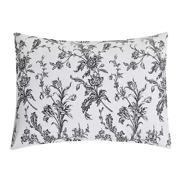 Kirklands Home Bleighton Black Floral 3-pc. Full/Queen Quilt Set