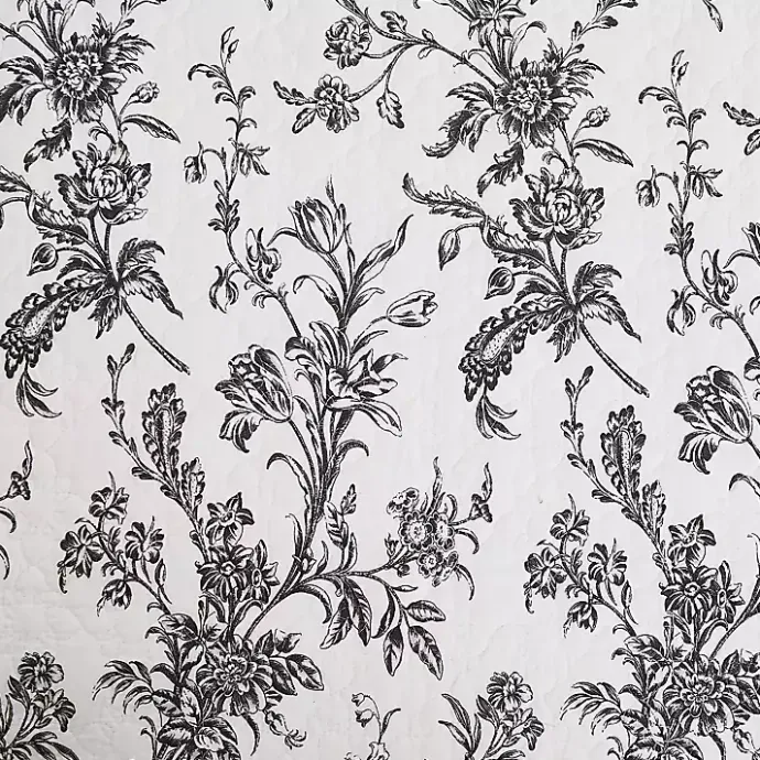 Kirklands Home Bleighton Black Floral 3-pc. Full/Queen Quilt Set