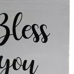Discount Kirklands Home Bless You Wood Tissue Box Cover Gray