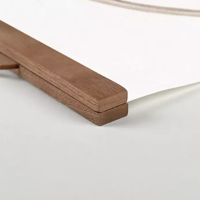 New Kirklands Home Blessed Egg Wreath Teak Hanging Canvas Art Print