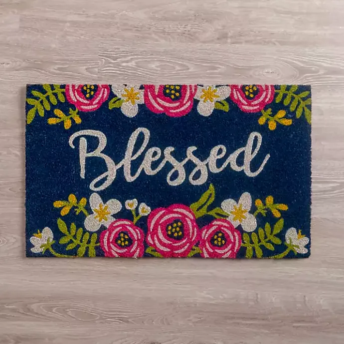 Hot Kirklands Home Blessed Floral Doormat