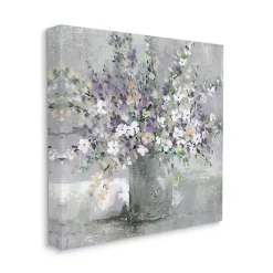 Online Kirklands Home Blossoming Aster Bouquet Canvas Print, 30x30 in. Gray