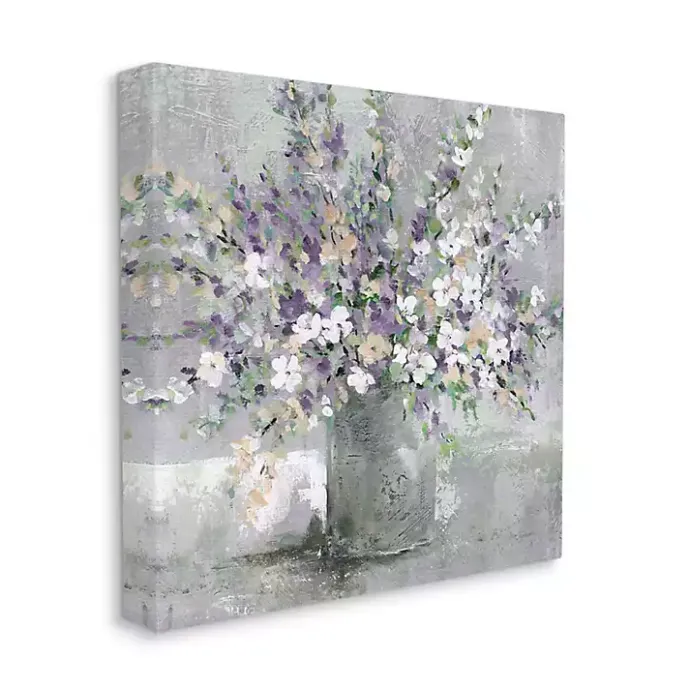 Online Kirklands Home Blossoming Aster Bouquet Canvas Print, 30x30 in. Gray