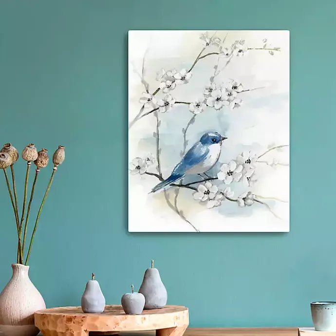 Kirklands Home Blossoms & Bluebird I Canvas Art Print, 16x20 in.