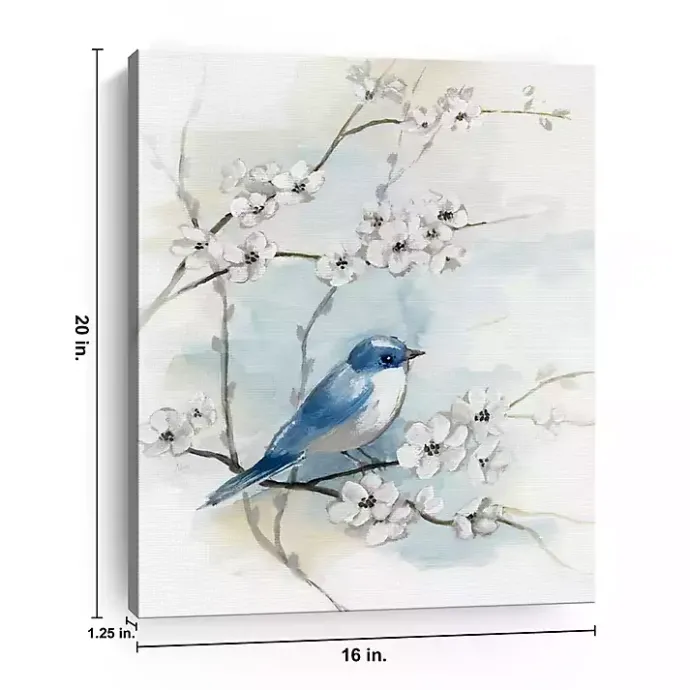 Kirklands Home Blossoms & Bluebird I Canvas Art Print, 16x20 in.