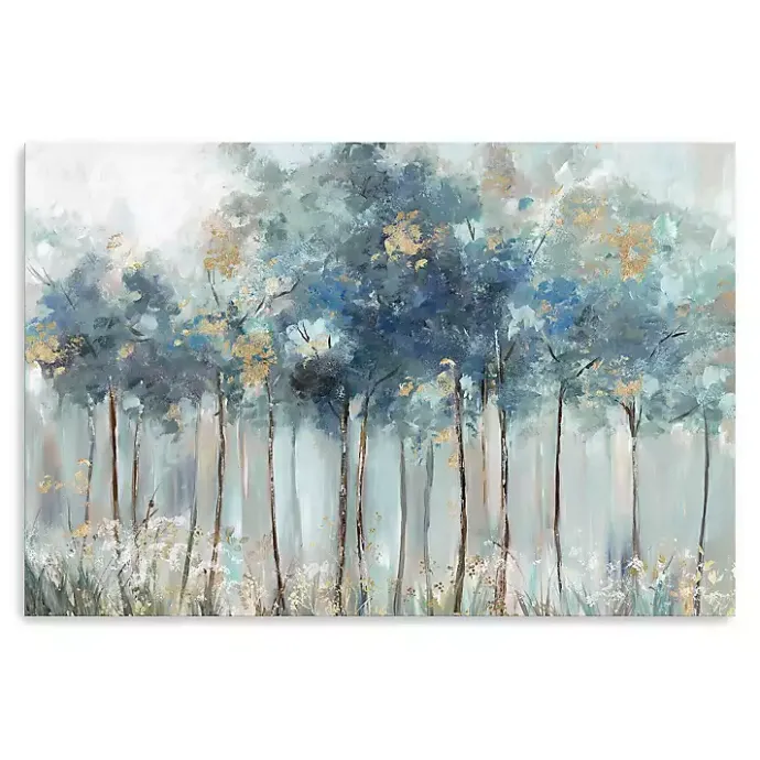 Sale Kirklands Home Blue & Gold Forest Canvas Art Print