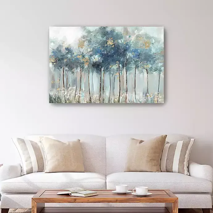Sale Kirklands Home Blue & Gold Forest Canvas Art Print