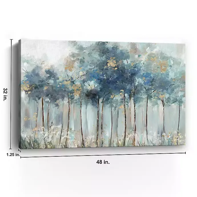 Sale Kirklands Home Blue & Gold Forest Canvas Art Print