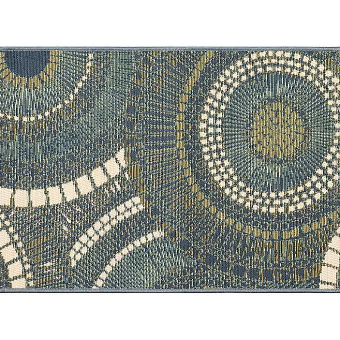 Best Kirklands Home Blue & Green Circles Indoor/Outdoor Rug, 2x3