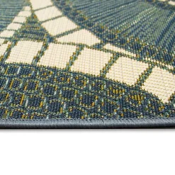 Best Kirklands Home Blue & Green Circles Indoor/Outdoor Rug, 2x3