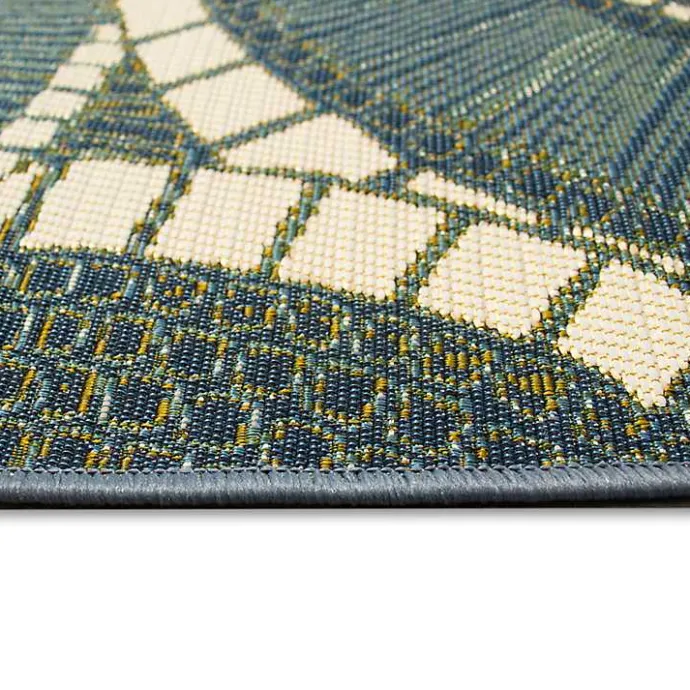 Best Kirklands Home Blue & Green Circles Indoor/Outdoor Rug, 2x3