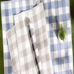 Clearance Kirklands Home Blue & White Buffalo Check Outdoor Area Rug, 4x6