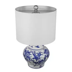Sale Kirklands Home Blue & Floral Ceramic Table Lamp White