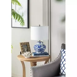 Sale Kirklands Home Blue & Floral Ceramic Table Lamp White