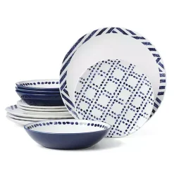 Hot Kirklands Home Blue & White Harbour 12-pc. Dinnerware Set