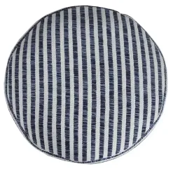 Sale Kirklands Home Blue & White Stripe Organic Cotton Pouf