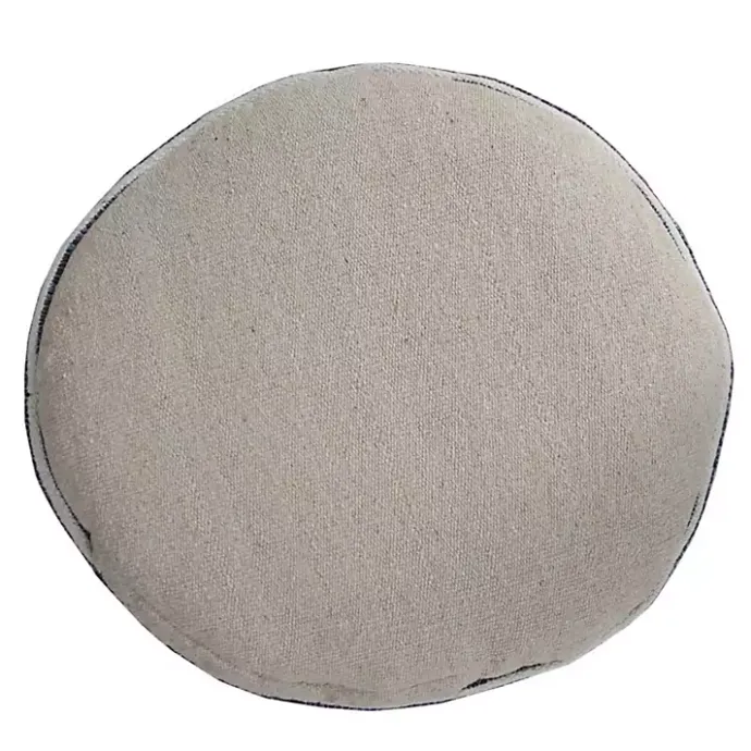 Sale Kirklands Home Blue & White Stripe Organic Cotton Pouf