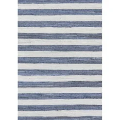 Clearance Kirklands Home Blue & White Striped Indoor/Outdoor Runner, 3x8