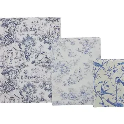 Outlet Kirklands Home Blue & White Toile Canvas Book Boxes, Set of 3