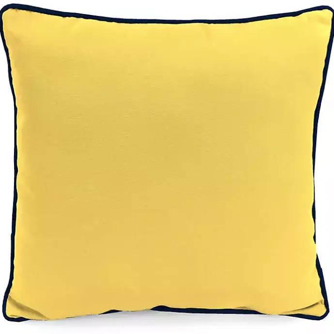Outlet Kirklands Home Blue & Yellow Bee Happy Outdoor Pillow